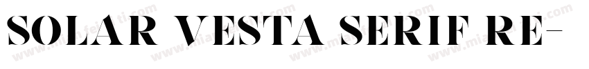 Solar vesta Serif Re字体转换